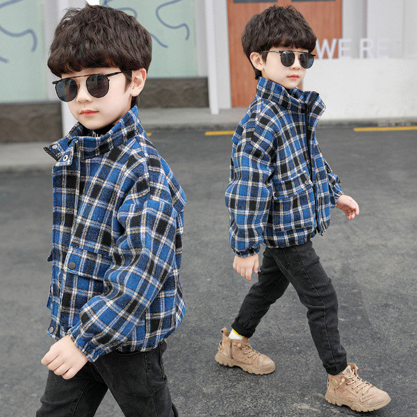 Poistele sobiv laste ruuduline jakk