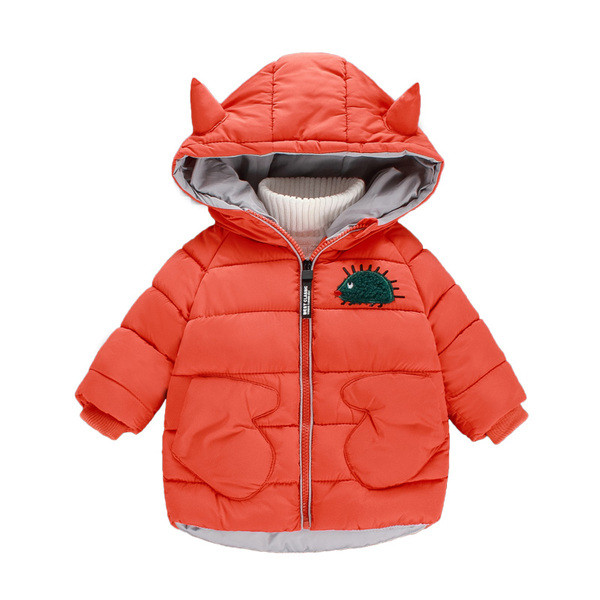 Talvine laste jope kapuutsil 3D elemendiga - poistele