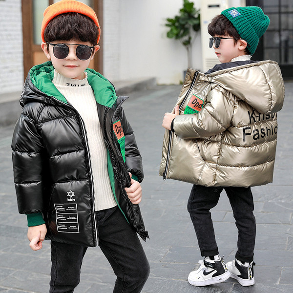 Kapuutsiga laste talvejope poistele