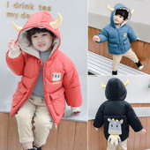 Geaca de iarna pentru copii model nou pentru baieti cu element 3D