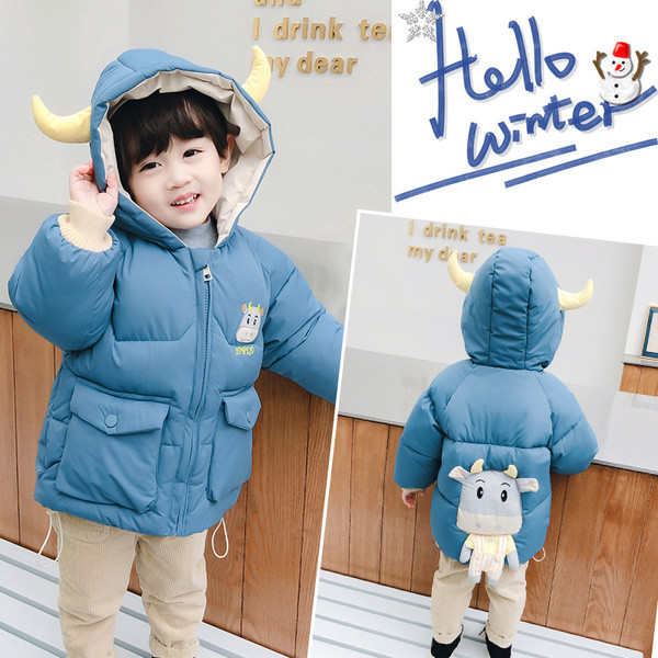 Geaca de iarna pentru copii model nou pentru baieti cu element 3D