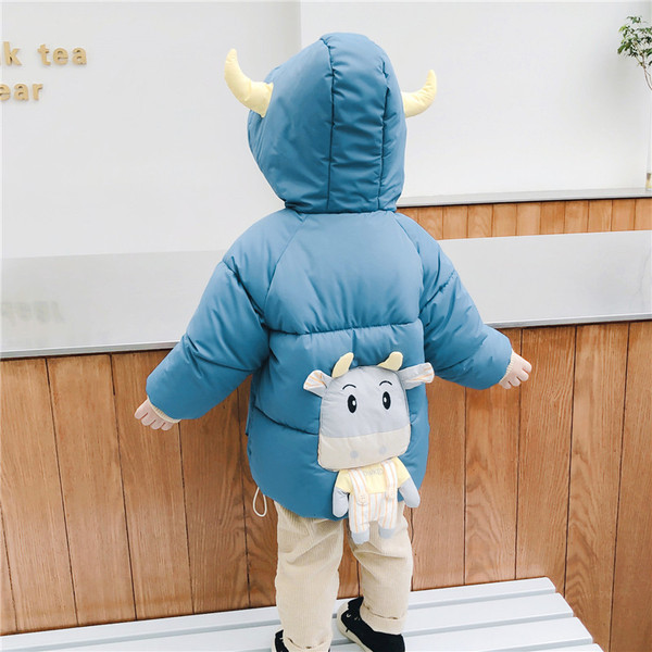 Geaca de iarna pentru copii model nou pentru baieti cu element 3D