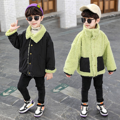 Παιδικό μπουφάν  διπλής όψης για αγόρια με επιγραφές