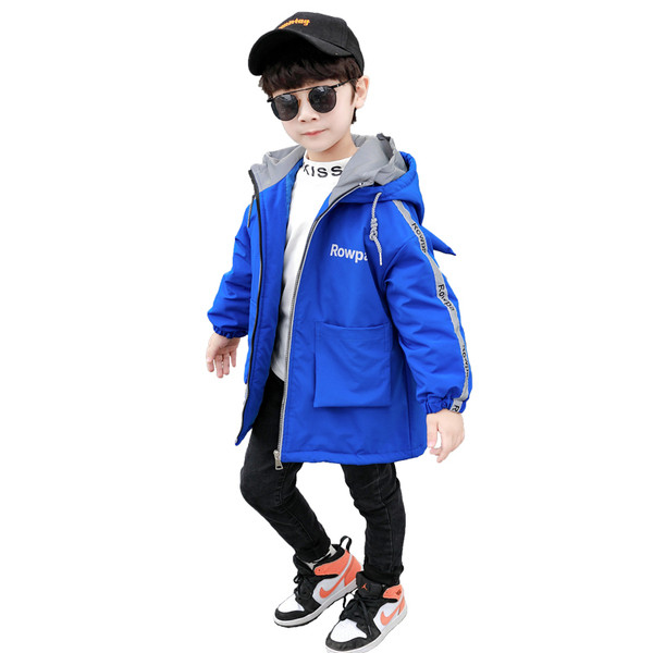 Νέο μοντέλο παιδικό μπουφάν για αγόρια με τρισδιάστατα στοιχεία στην κουκούλα