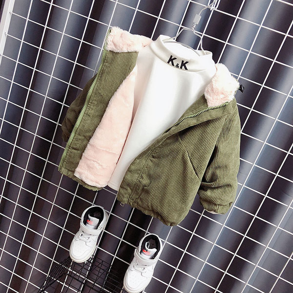 Παιδικό μπουφάν με ζεστή επένδυση και κουκούλα για αγόρια