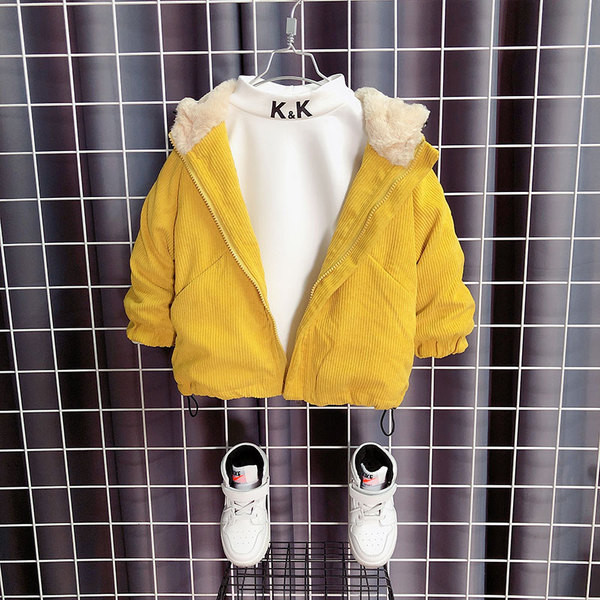 Παιδικό μπουφάν με ζεστή επένδυση και κουκούλα για αγόρια