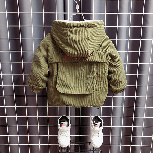 Παιδικό μπουφάν με ζεστή επένδυση και κουκούλα για αγόρια