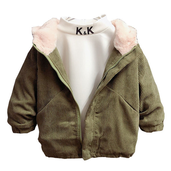 Παιδικό μπουφάν με ζεστή επένδυση και κουκούλα για αγόρια