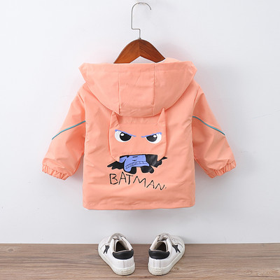 Παιδικό μπουφάν ανοιξιάτοκο με απλικέ στη πλάτη - για αγόρια και κορίτσια