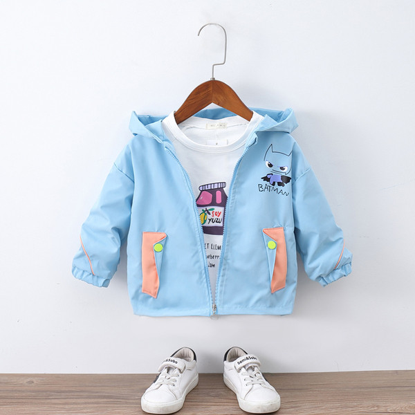 Παιδικό μπουφάν ανοιξιάτοκο με απλικέ στη πλάτη - για αγόρια και κορίτσια