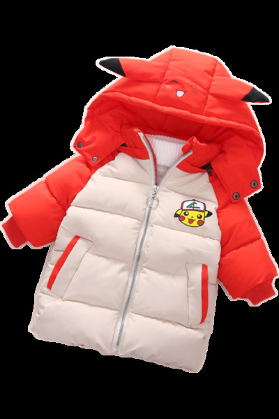 Παιδικό χειμερινό μπουφάν με τρισδιάστατο στοιχείο στην κουκούλα - για αγόρια
