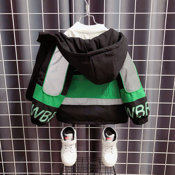 Детско яке с качулка и надписи за момчета