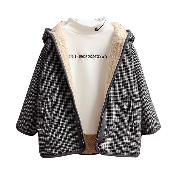 Μοντέρνο παιδικό μπουφάν με φερμουάρ και κουκούλα για αγόρια