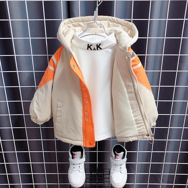 Kapuutsiga ja lukuga vabaaja laste jope poistele