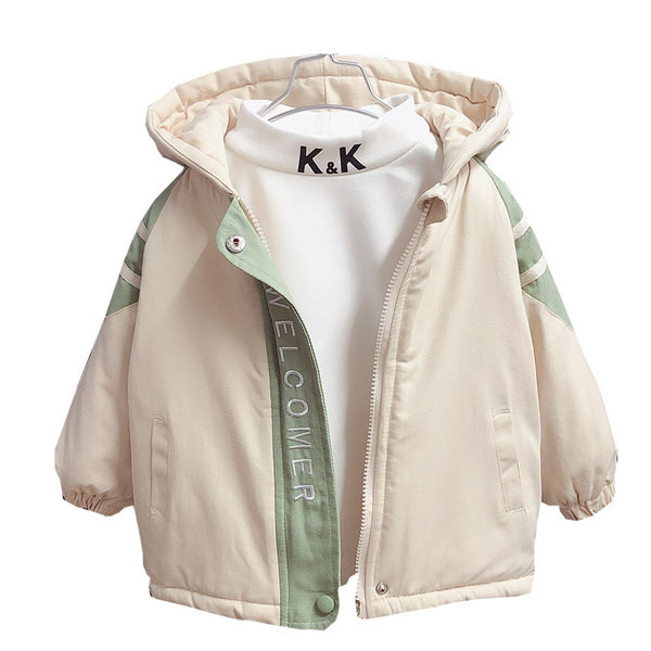 Kapuutsiga ja lukuga vabaaja laste jope poistele