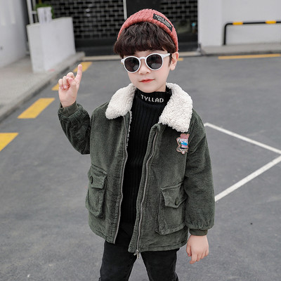 Igapäevane sulekrae ja lukuga laste jope poistele