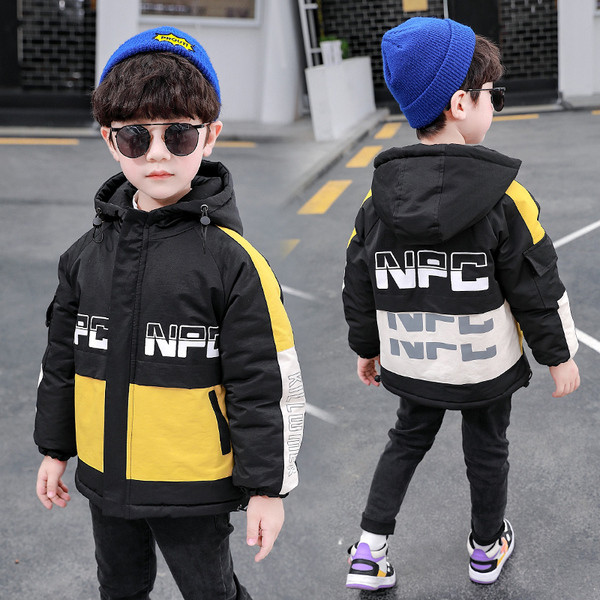 Παιδικό καθημερινό μπουφάν για αγόρια με επιγραφή