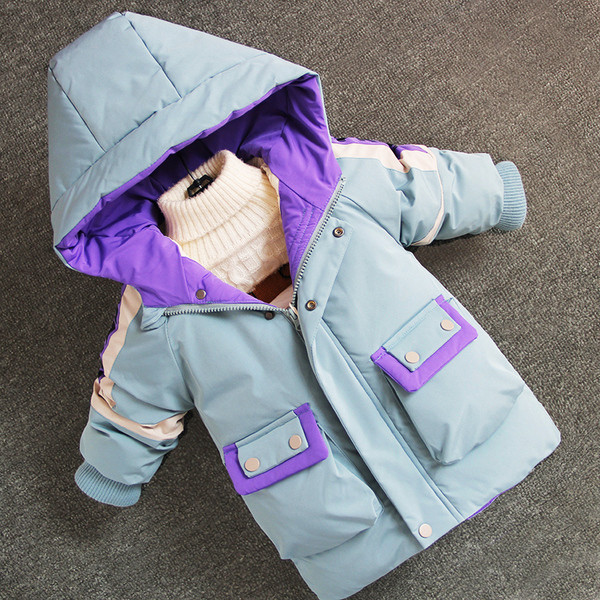 Sügis-talvine kapuutsiga ja lukuga laste jope poistele