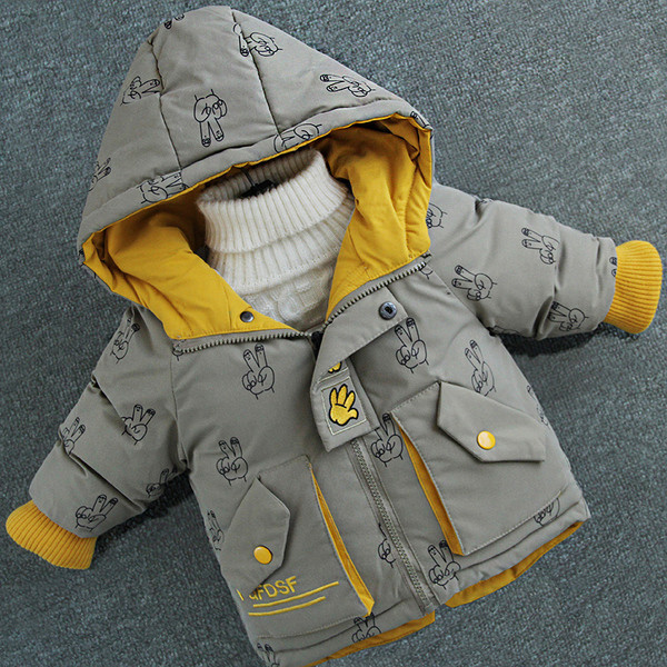 Aplikatsiooniga laste sügis-talvine jope poistele