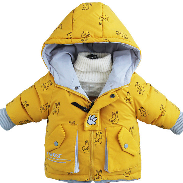 Aplikatsiooniga laste sügis-talvine jope poistele