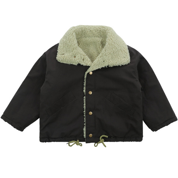 Παιδικό μπουφάν για αγόρια με δύο πρόσωπα και τσέπες
