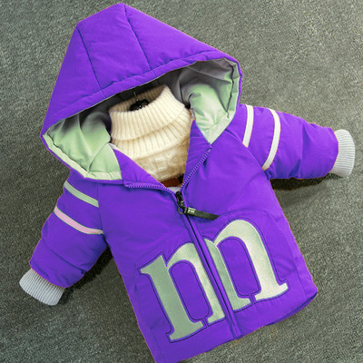 Μοντέρνο παιδικό χειμερινό μπουφάν με κουκούλα - για κορίτσια και αγόρια