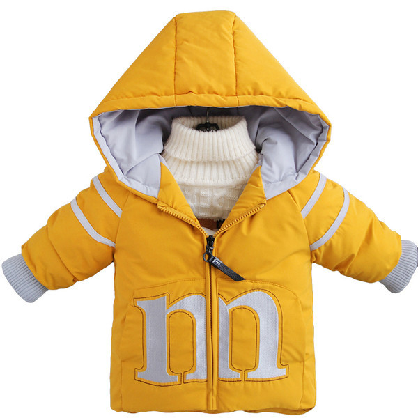 Μοντέρνο παιδικό χειμερινό μπουφάν με κουκούλα - για κορίτσια και αγόρια