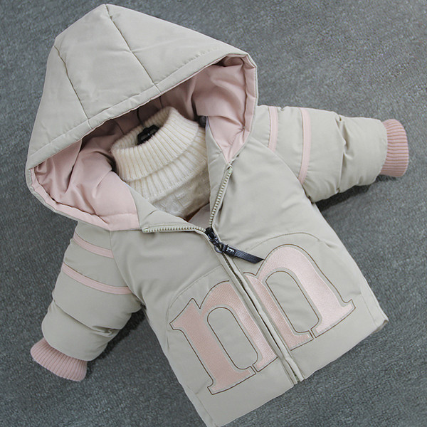 Μοντέρνο παιδικό χειμερινό μπουφάν με κουκούλα - για κορίτσια και αγόρια