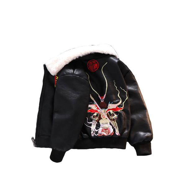 Laste tikandi ja lukuga nahktagi poistele