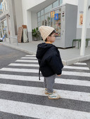 Kapuutsi ja nööpidega laste jope poistele - pehme vooder