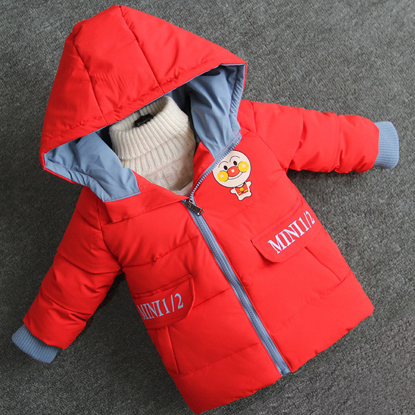 Sügis-talvine laste jope kapuutsiga ja aplikatsiooniga