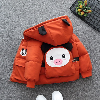 Παιδικό χειμερινό μπουφάν με απλικέ και τρισδιάστατα στοιχεία για αγόρια