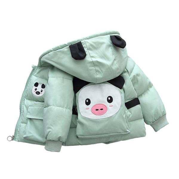 Παιδικό χειμερινό μπουφάν με απλικέ και τρισδιάστατα στοιχεία για αγόρια