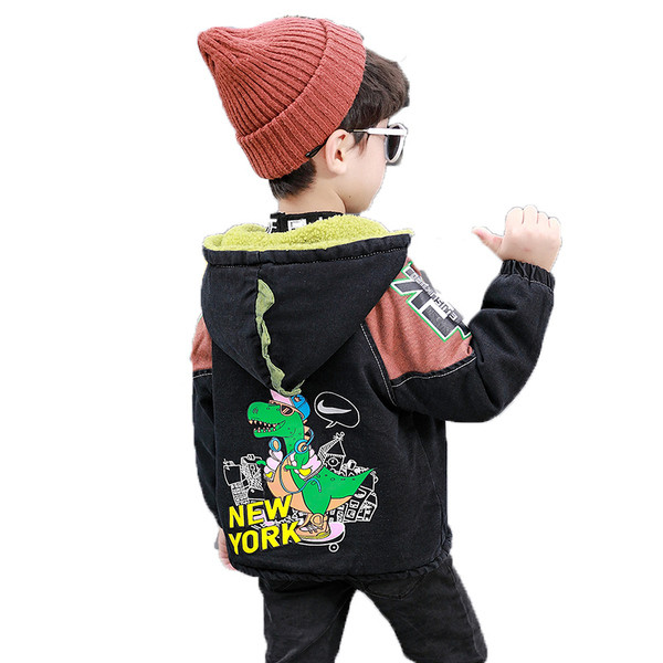 Dječja ležerna jakna s kapuljačom i šarenom aplikacijom - primjerena za dječake