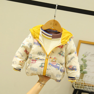 Kapuutsi ja lukuga laste jope poistele