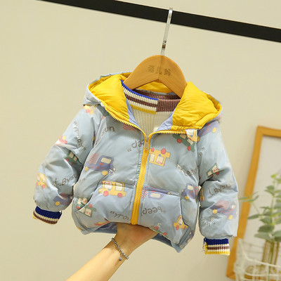 Kapuutsi ja lukuga laste jope poistele