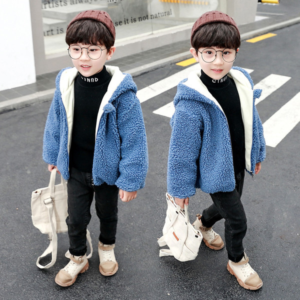 Καθημερινό παιδικό μπουφάν με κουκούλα και φερμουάρ