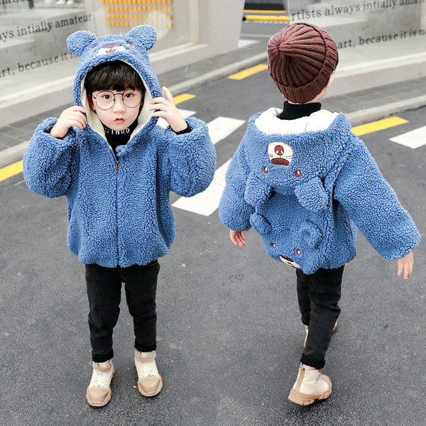 Καθημερινό παιδικό μπουφάν με κουκούλα και φερμουάρ