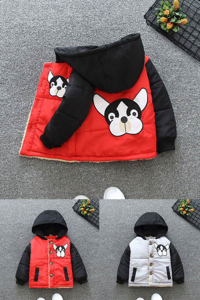 Moodne aplikatsiooniga laste jope-poistele