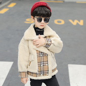 Παιδικό παλτό για αγόρια με κουμπιά σε δύο χρώματα