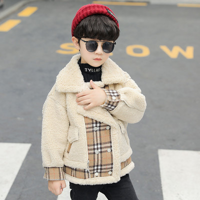 Παιδικό παλτό για αγόρια με κουμπιά σε δύο χρώματα