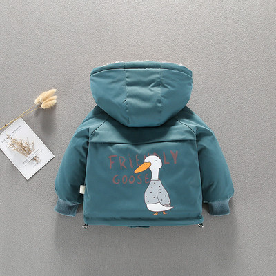 Παιδικό μπουφάν για αγόρια με μαλακή επένδυση και απλικέ