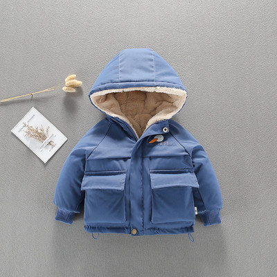 Παιδικό μπουφάν για αγόρια με μαλακή επένδυση και απλικέ