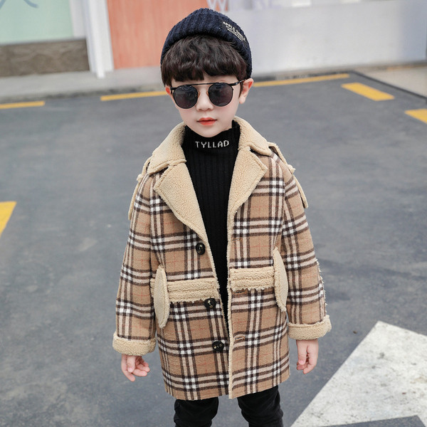 Casual παιδικό παλτό με τσέπες κατάλληλο για αγόρια σε δύο χρώματα