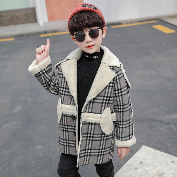 Casual παιδικό παλτό με τσέπες κατάλληλο για αγόρια σε δύο χρώματα