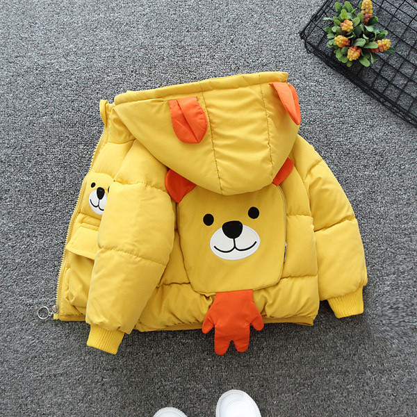 Dječja zimska jakna sa 3D elementom i kapuljačom za dječake