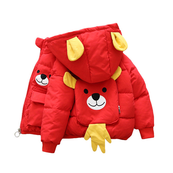 Dječja zimska jakna sa 3D elementom i kapuljačom za dječake