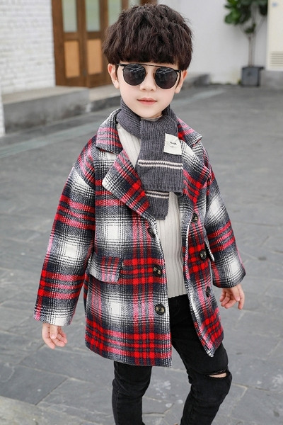 Dječji ležerni kaput s gumbima za dječake