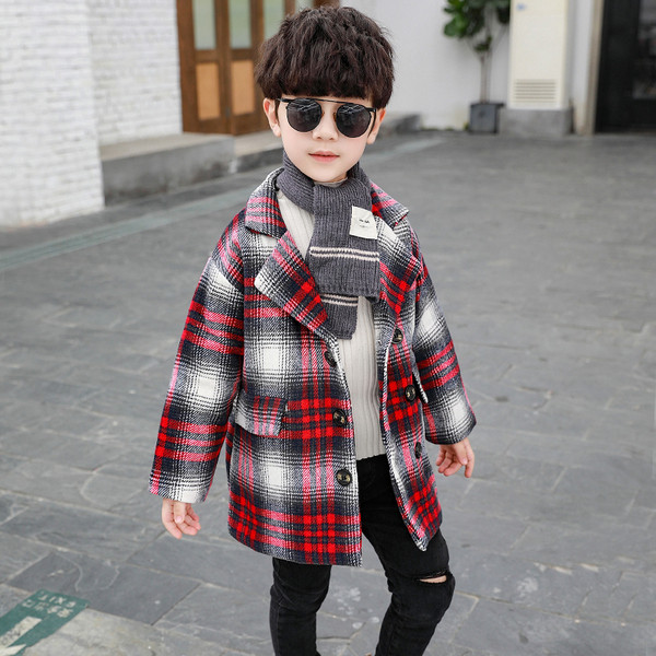 Dječji ležerni kaput s gumbima za dječake