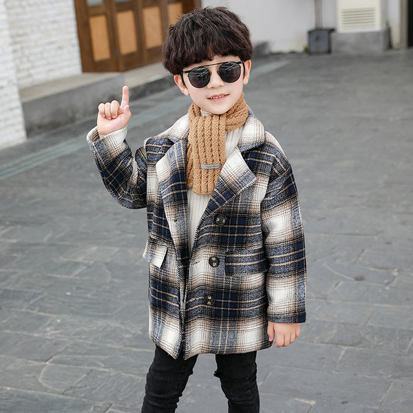 Dječji ležerni kaput s gumbima za dječake